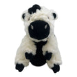 Cute black and white kong comfort tykes cow plush toy with fluffy fur perfect as a comfort tykes cow toy