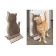 Beige kong connects kitty comber cat-shaped scratching post with textured bristled surface for natural grooming instincts