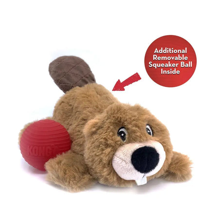 Kong Cozie Pocketz Beaver Medium Dog Toy Barnstaple Equestrian Supplies