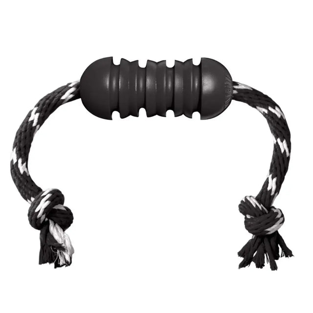 Kong Extreme Dental With Rope Medium Black Dog Toy Barnstaple Equestrian Supplies