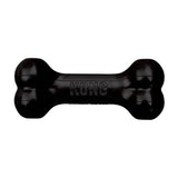 Black kong extreme goodie bone dog toy made of ultra-tough black rubber for heavy chewers