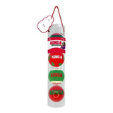 Kong Holiday Occasions Balls Medium X 4 White/Green Dog Toys