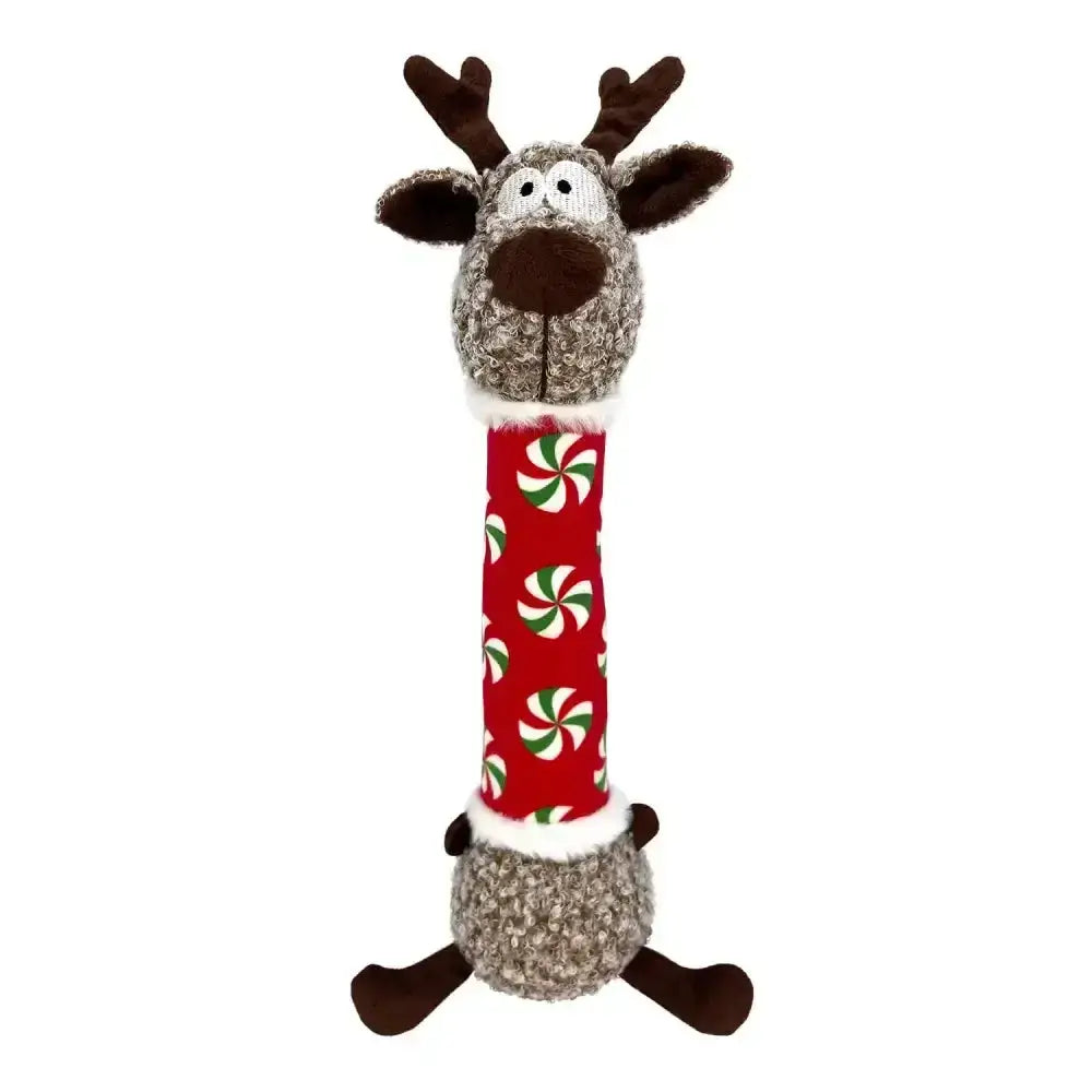 Kong Holiday Shakers Luvs Reindeer Red Medium Red Dog Toys