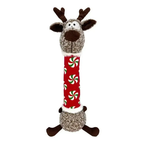 Kong Holiday Shakers Luvs Reindeer Red Medium Red Dog Toys