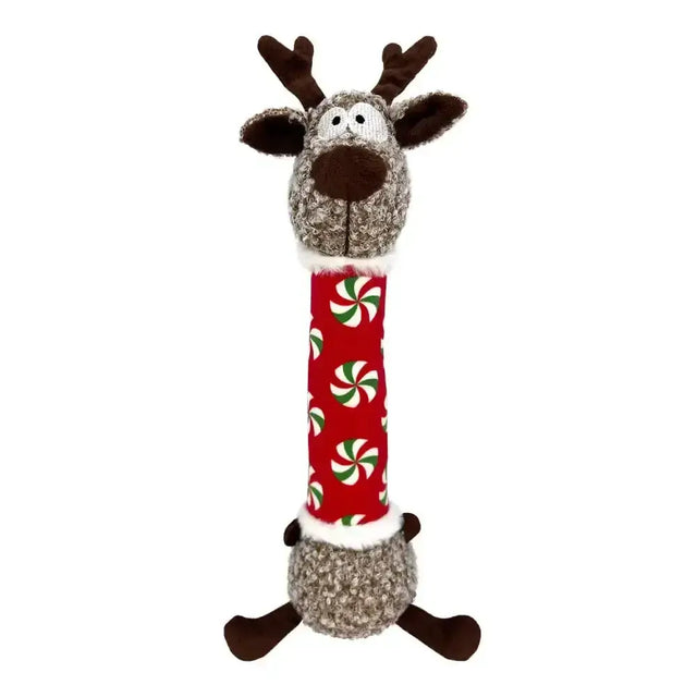 Kong Holiday Shakers Luvs Reindeer Red Medium Red Dog Toys