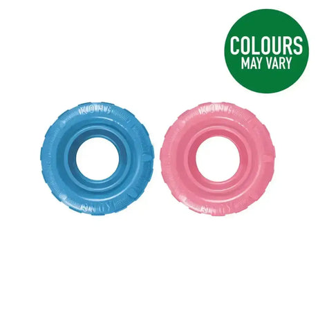 Kong Puppy Traxx Dog Toy Medium/Large Pink/Blue Dog Toys