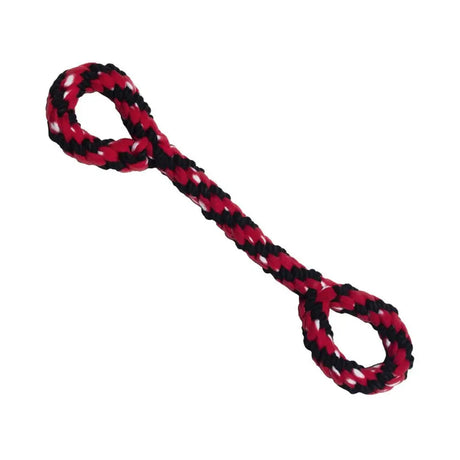 Kong signature rope double tug in red and black with unique braid and two looped ends for uncompromised stretchy delight