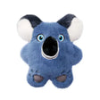 Blue plush kong snuzzles koala dog toy with white ears black nose and brown paw pads for play and cuddling