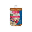 Kong stuff n peanut butter dog treat in orange and blue squeezable pouch with mess-free nozzle for simple kong stuffing