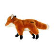 Orange and white plush fox toy with black paws ears and tail tip from kong wild low stuff collection