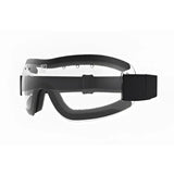 Black kroops 13-five racing goggles with clear lenses and adjustable straps perfect for equestrian and horses use