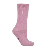 Soft pink ladies jeep renegade thermal boot socks with ribbed cuff textured fabric and smooth toe seams