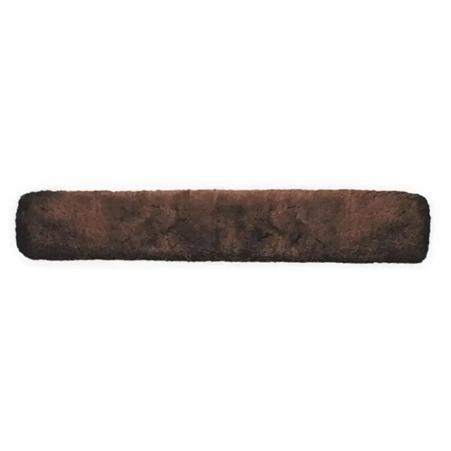 A dark brown textured girth sleeve 60x12 mocha made of soft lambswool for comfortable fit and durability