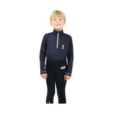 Lancelot Base Layer by Little Knight Navy/Yellow 3-4 Years Base Layers Barnstaple Equestrian Supplies