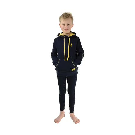 Lancelot Hoodie by Little Knight Navy/Yellow 9-10 Years Jumpers & Hoodies Barnstaple Equestrian Supplies