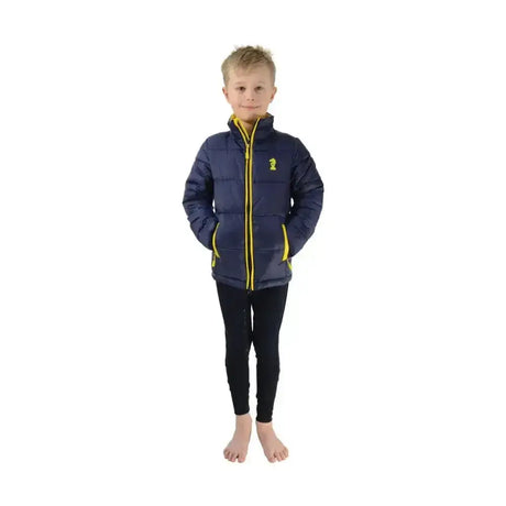 Lancelot Padded Jacket by Little Knight Navy/Yellow 3-4 Years Outdoor Coats