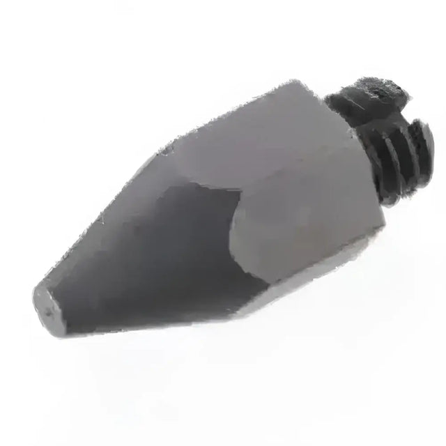 Black metal 3d printer nozzle with threaded end for large conical studs ss005 used in horse tack applications