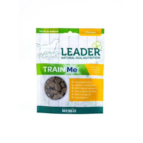 Leader train me chicken-flavored natural dog training treats in a resealable pouch boost brain function and reward hard work