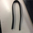Black leather head piece brown pony strap with smooth slightly curved design for a stylish leather head piece brown look
