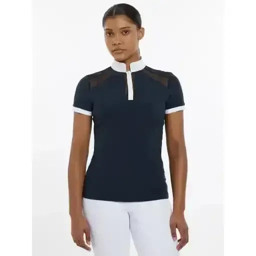 LeMeiux Camille Short Sleeve Show Shirt Navy Navy UK 6 Show Shirts