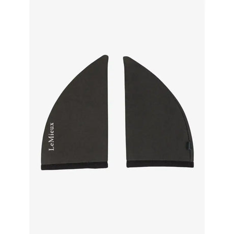 Black lemieux acoustic fly hood inserts with a sleek textured design for fly hood protection and comfort