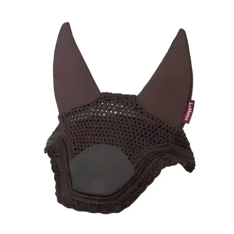 Black mesh lemieux acoustic pro fly hood brown with padded stiffened ears and small red tag on right side