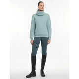 A soft light blue lemieux adele funnel neck sweat glacier sweater with long sleeves and a relaxed fit