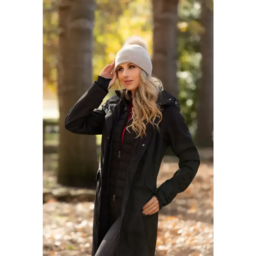 Lemieux Amelie Waterproof Lightweight Riding Coat Black UK 6 Black Outdoor Coats & Jackets