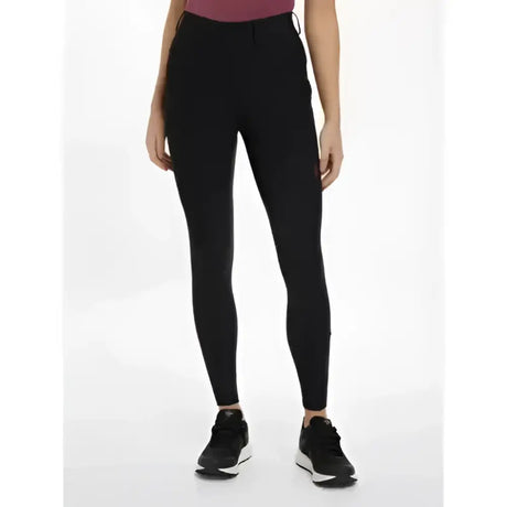Black high-waisted sleek form-fitting lemieux amy breggings black leggings perfect for workouts and casual wear