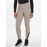 Beige lemieux amy breggings pecan riding tights with black side panels and a high waistband for comfort and style