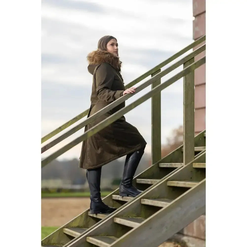 Lemieux Anya Waterproof Riding Coat Alpine UK 6 Alpine Outdoor Coats & Jackets