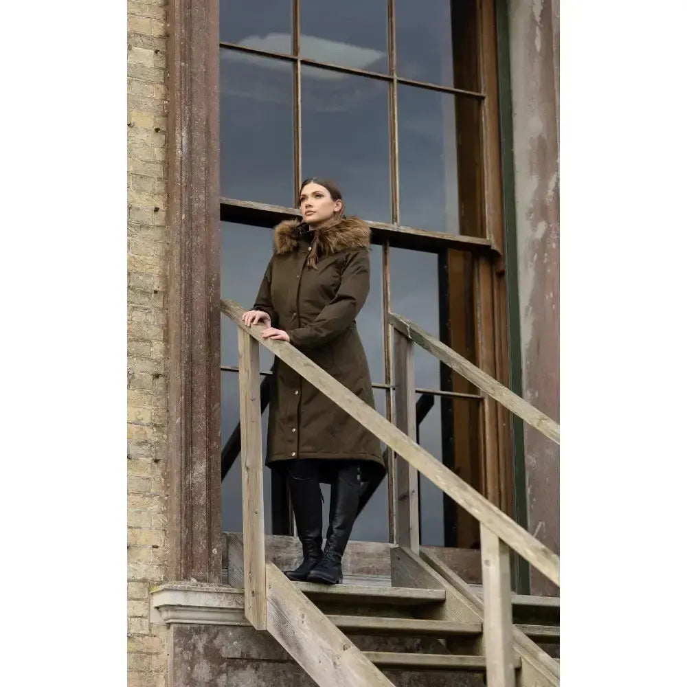 Lemieux Anya Waterproof Riding Coat Alpine UK 6 Alpine Outdoor Coats & Jackets