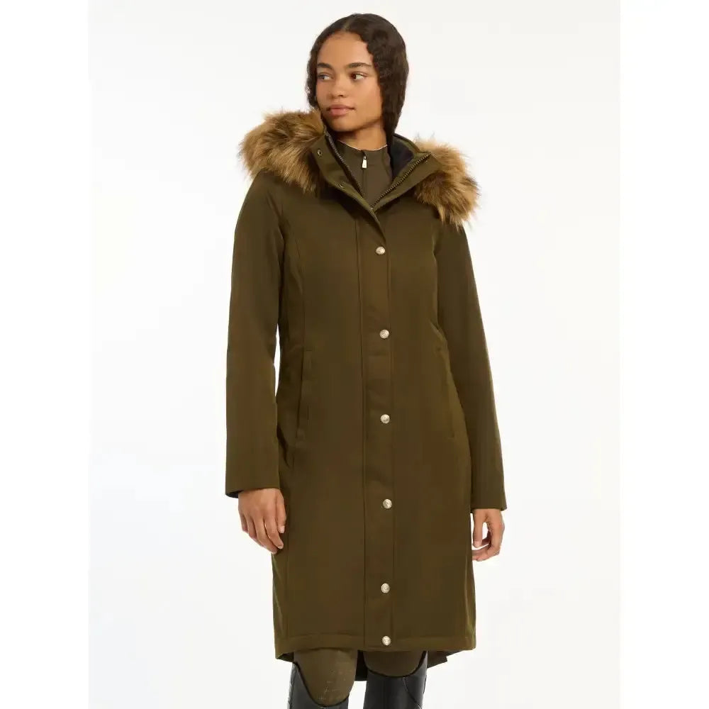 Lemieux Anya Waterproof Riding Coat Alpine UK 6 Alpine Outdoor Coats & Jackets