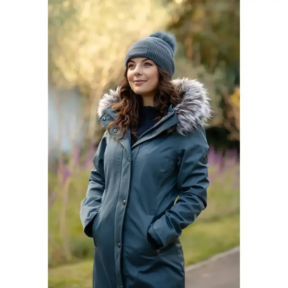 Lemieux Anya Waterproof Riding Coat Petrol UK 6 Petrol Outdoor Coats & Jackets