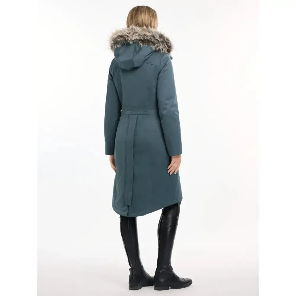 Lemieux Anya Waterproof Riding Coat Petrol UK 6 Petrol Outdoor Coats & Jackets