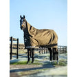 Brown lemieux arika 600d turnout rug alpine with black trim and logo made of ripstop for equine protection