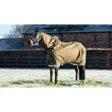 Tan lemieux arika 600d ripstop 200g turnout rug alpine with reflective striping and hood for equestrian use