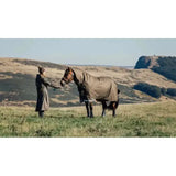 Brown lemieux arika 600d ripstop 50g turnout rug alpine with zipper closure and reinforced edges for equestrian use