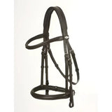 Black leather lemieux arika cavesson with silver hardware oiled leather bridle expertly crafted for riding