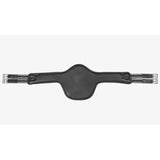 Black leather lemieux arika contoured stud girth black with silver metal buckles and straps for secure fit