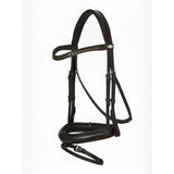 Black leather lemieux arika dressage bridle with silver fittings dressage bridle and stitched detailing