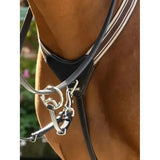 LeMieux Arika Elasticated Breastplate Black/Silver Cob Black/Silver Breastplates