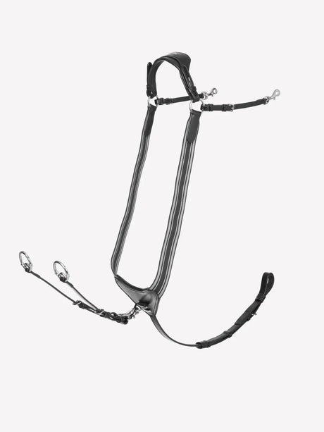 LeMieux Arika Elasticated Breastplate Black/Silver Cob Black/Silver Breastplates & Martingales