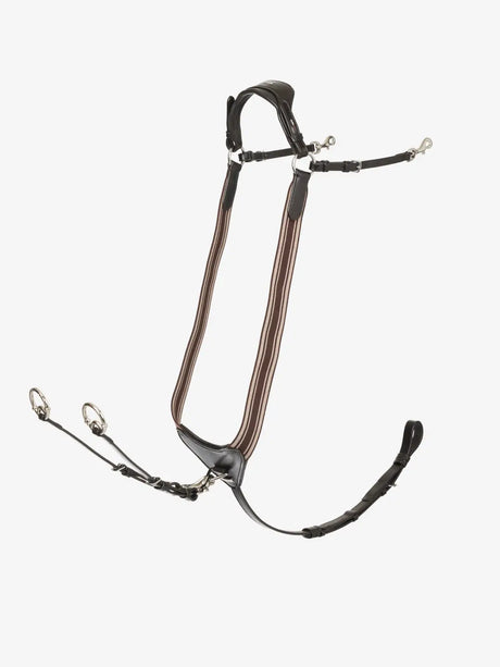 LeMieux Arika Elasticated Breastplate Brown/Silver Cob Brown/Silver Breastplates & Martingales