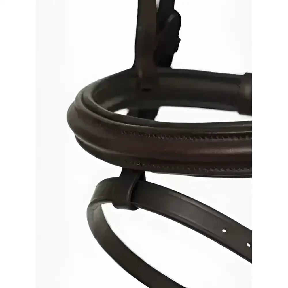 Black leather lemieux arika flash bridle in brown silver with supple oiled leather and adjustable flash bridle maximises fit