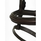 Black leather lemieux arika flash bridle in brown silver with supple oiled leather and adjustable flash bridle maximises fit