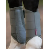 Gray lemieux arika mesh brushing boots rosemary with padded design and breathable mesh panels for horse leg protection