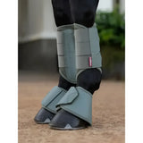 Light gray lemieux arika mesh brushing boots rosemary with adjustable straps and breathable mesh for horse riding protection