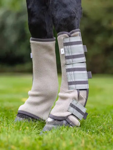 LeMieux Arika Mesh Fly Boots Stone Grey Pony Turnout Boots
