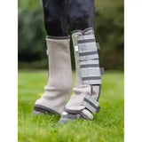 Gray mesh fly boots stone with reflective stripes and velcro straps from lemieux arika mesh fly collection